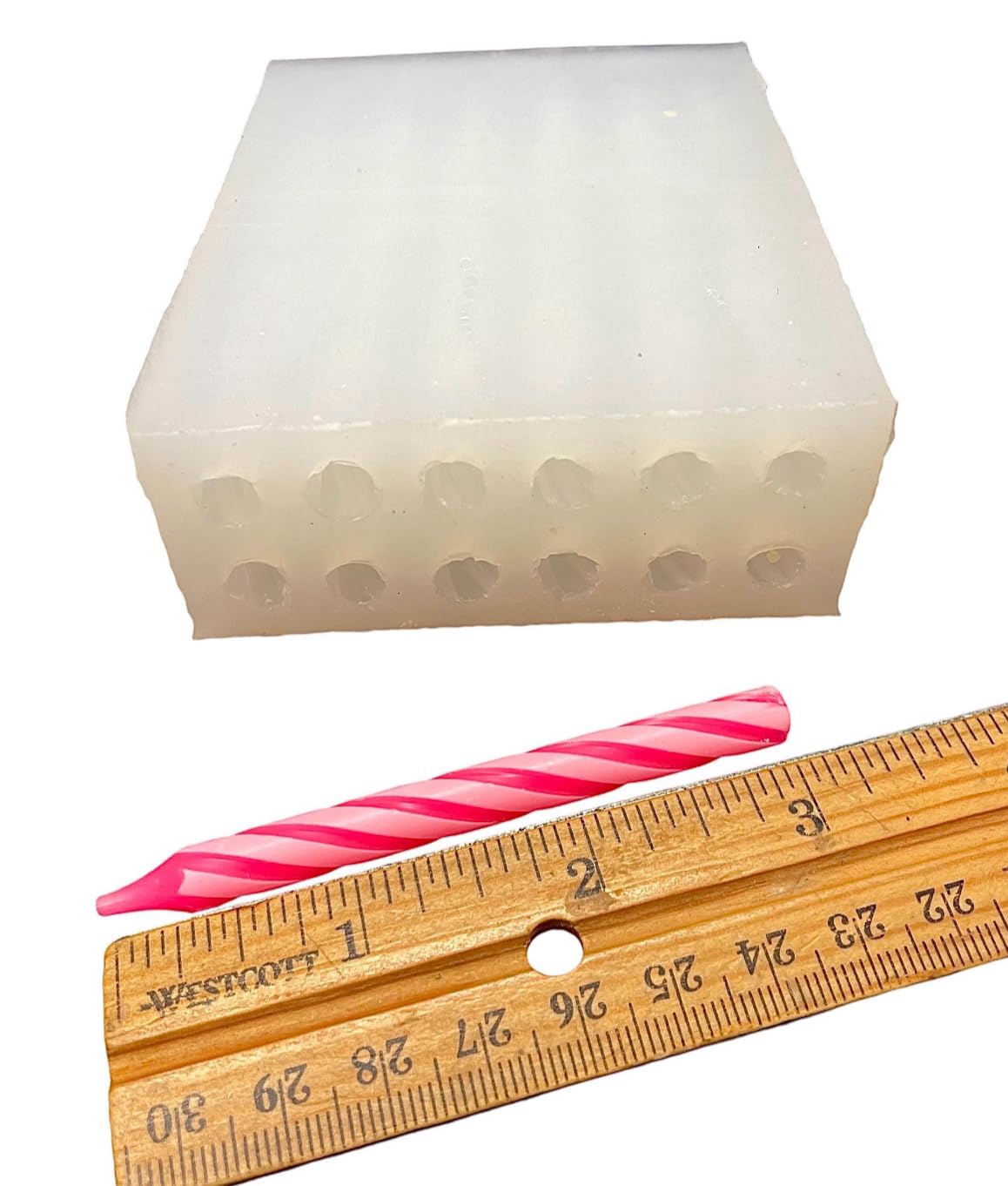 3 silicone birthday candle Mold mini taper 12 cavities