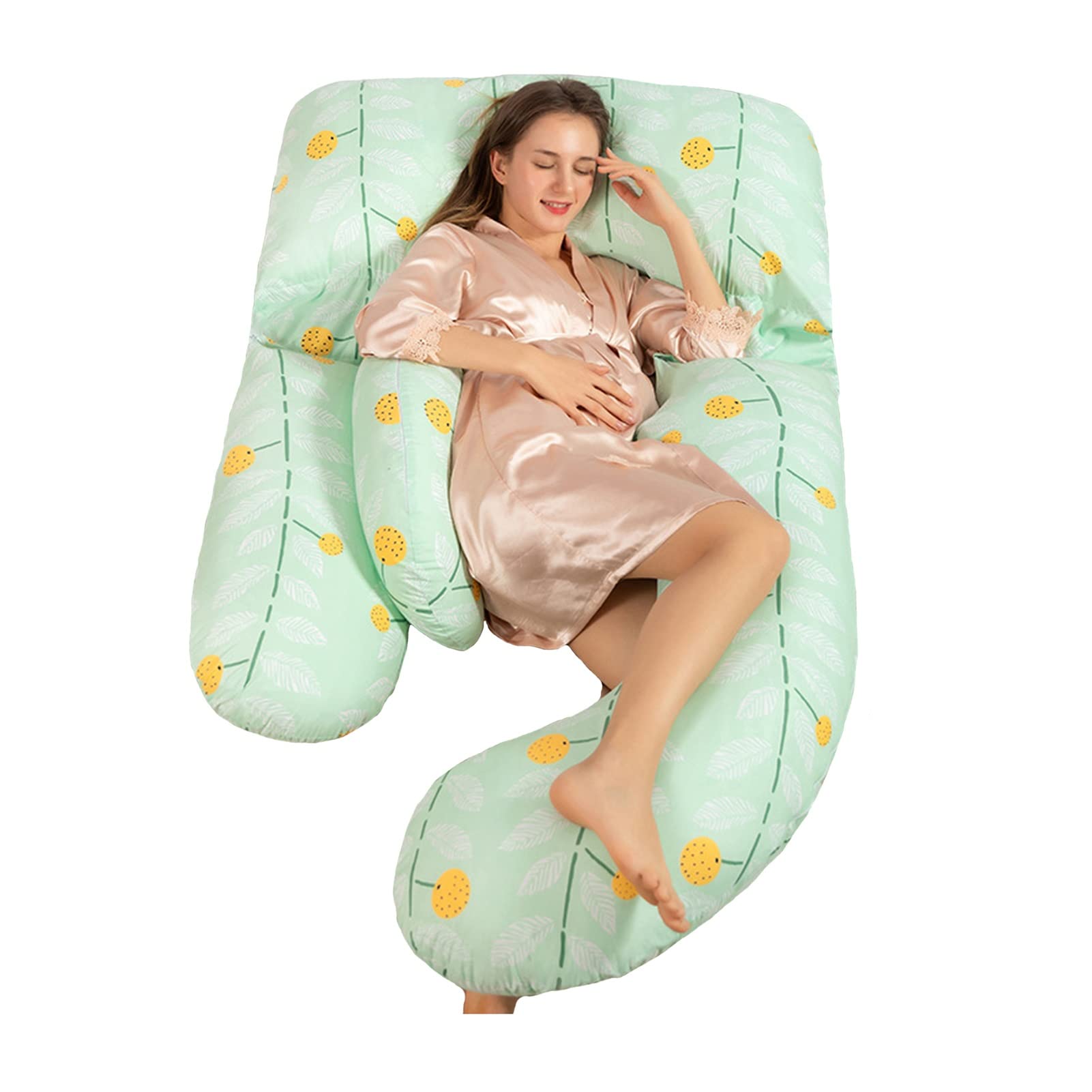 Coussin de grossesse en coton lavable pour mieux dormir et allaiter sereinement