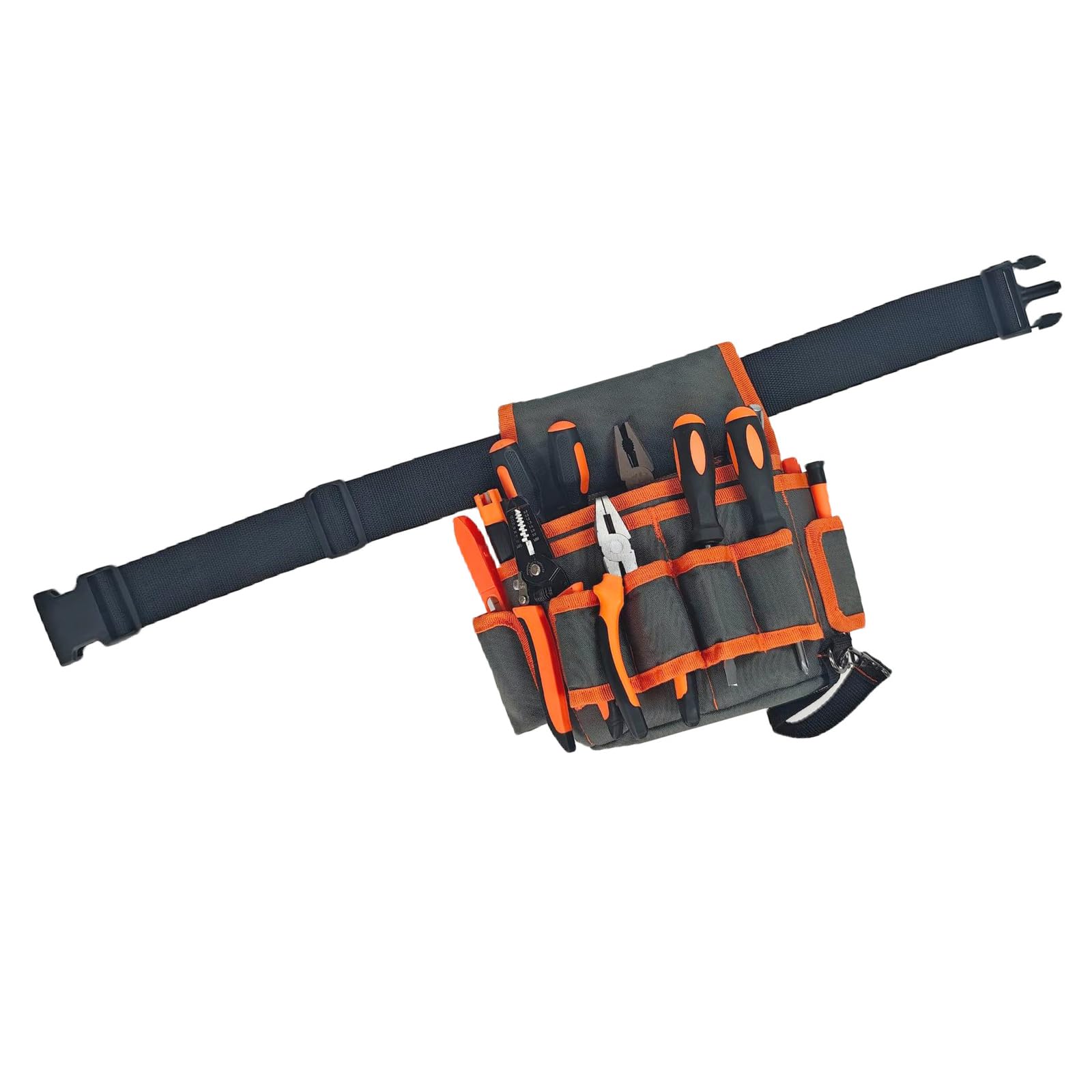 Tsophreniq Men's Huicheng Tool Belt Pockets For Adjustable Bag For Electrician Carpenters Work Apron Utility Attacht Portable Adjustable Waist Pack Heavy-Duty Storage