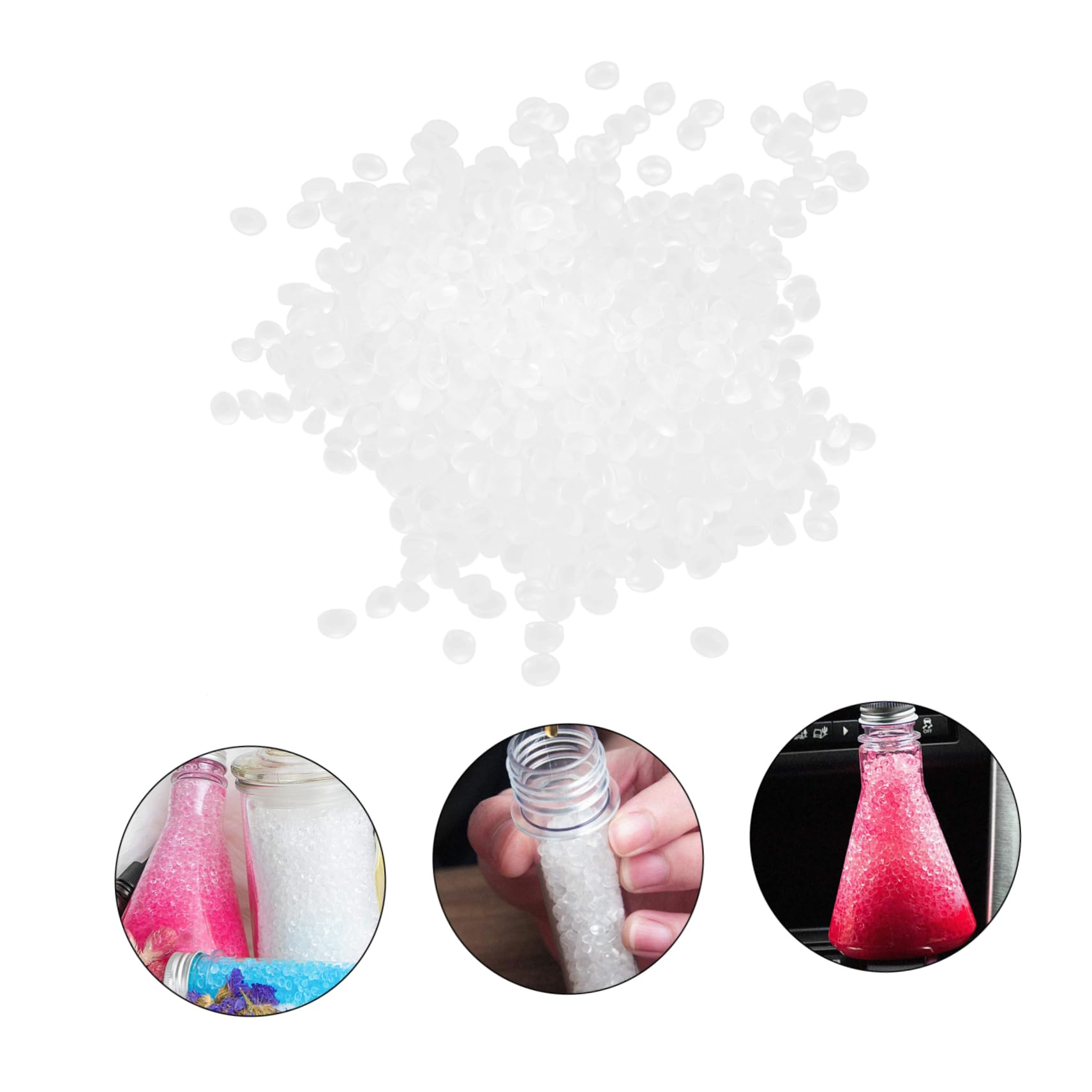 GLEAVI Eva Effetto Decorativo per Deodorante Ambiente Auto Perline senza Profumo Sacchetto da 1 e Materiale Resistente per Uso Fai da Te