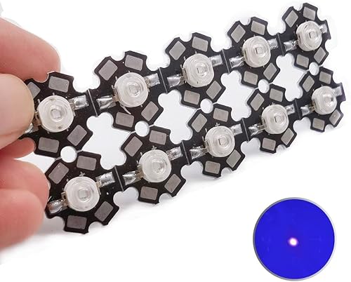 Miniatura 10 de 10 piezas de chip LED de alta potencia de 3 W infrarrojos (IR 940 nm / 400 mA-600 mA / CC 1.2 V-1.6 V / 3 vatios) SMD COB componentes de diodo