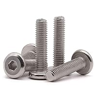 Vista 1 de 1/4-20 x 1-1/4" (30 PCS) Tornillo de cabeza plana de cabeza plana, 304 tornillos de unión de acero inoxidable 18-8, rosca completa, pernos