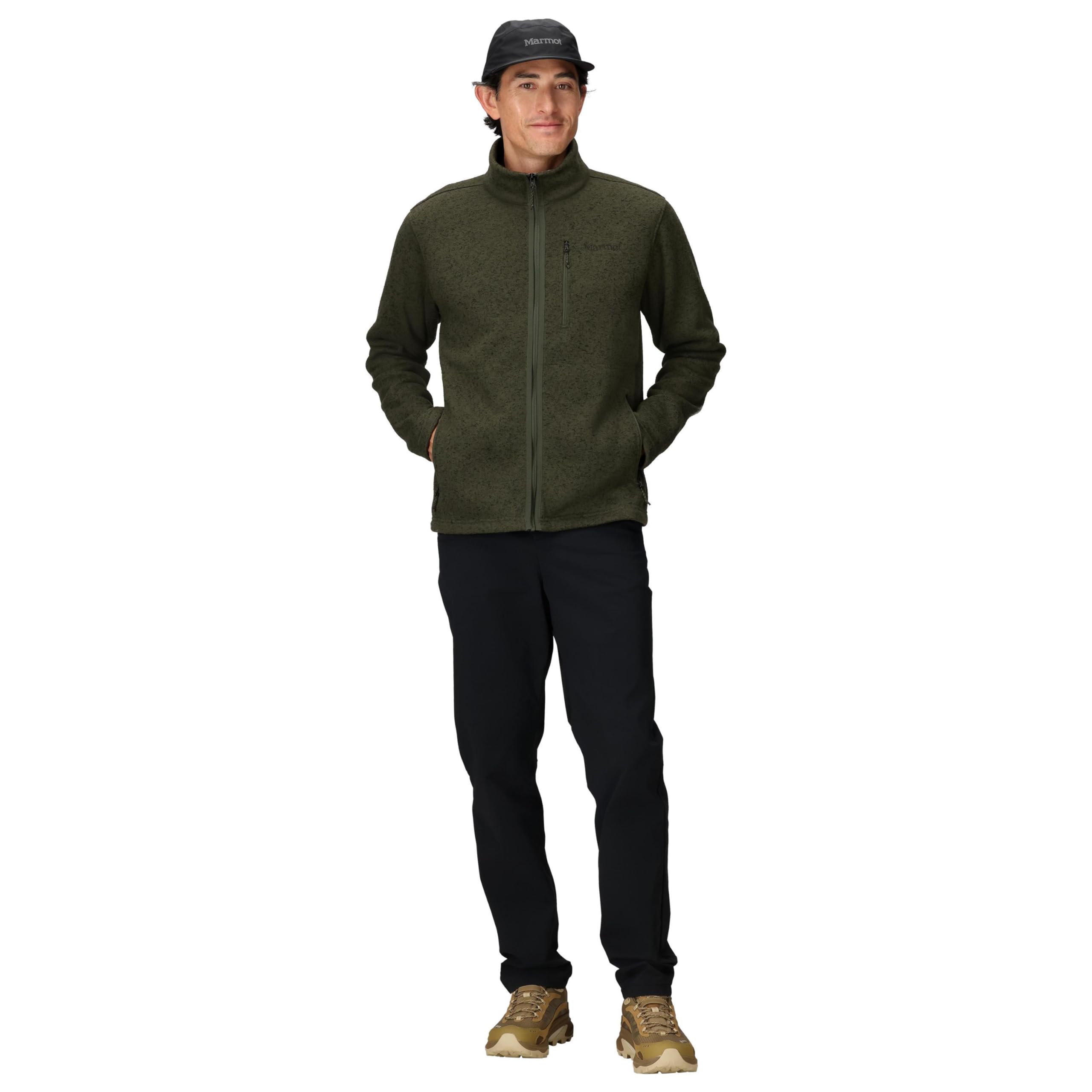 Marmot Drop Line Jacket Calda giacca in pile, giacca con zip integrale, scaldacorpo traspirante e resistente al vento, impacchettabile, ideale per l'escursionismo e lo sci Uomo (Pacco da 1)