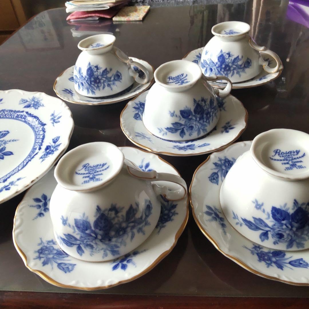 Rosary Yamato カップ&ソーサー、オーバル大皿、ポットなどのセット Rosary Yamato カップ&ソーサー、オーバル大皿、ポットなどのセット