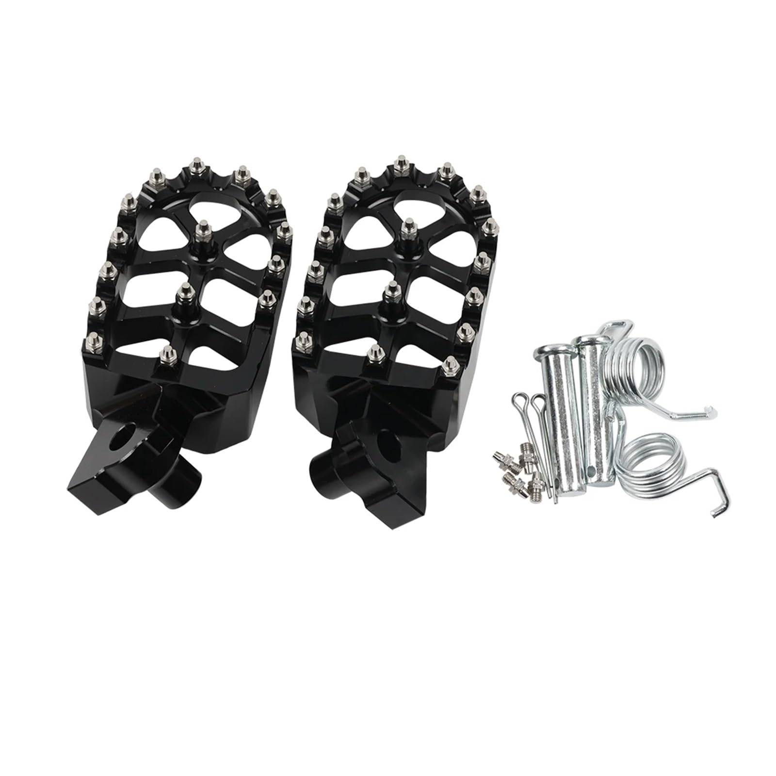 Repose-pieds Moto Pour GasGas EC 50 à 515 (1997-2015) - Paire Noire En Aluminium, Design Antidérapant