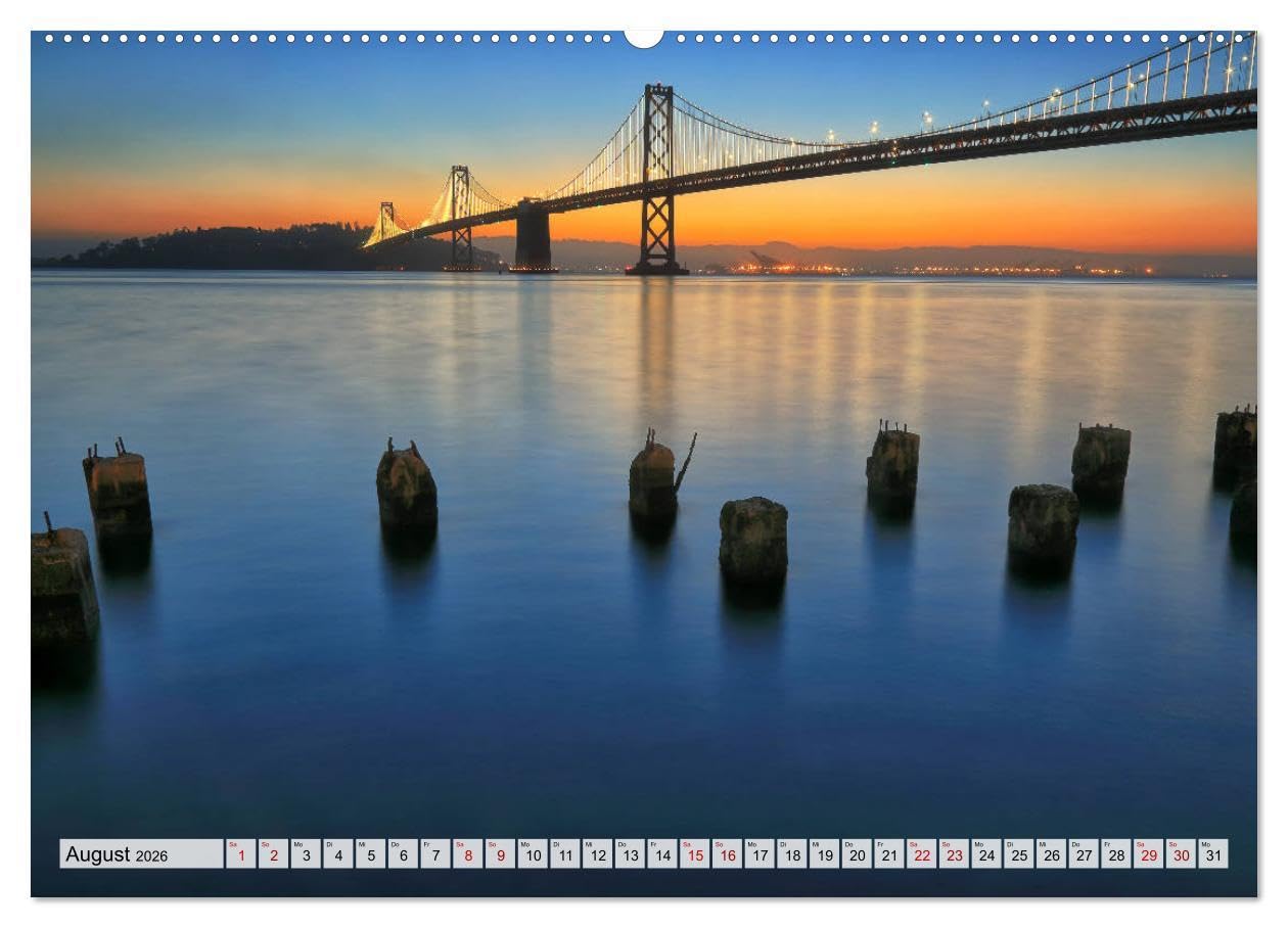 San Francisco - City on the Bay (Wandkalender 2026 DIN A2 quer), CALVENDO Monatskalender: Faszinierende Bilder der Traumstadt San Francisco an der Pazifikküste in Kalifornien (CALVENDO Orte)
