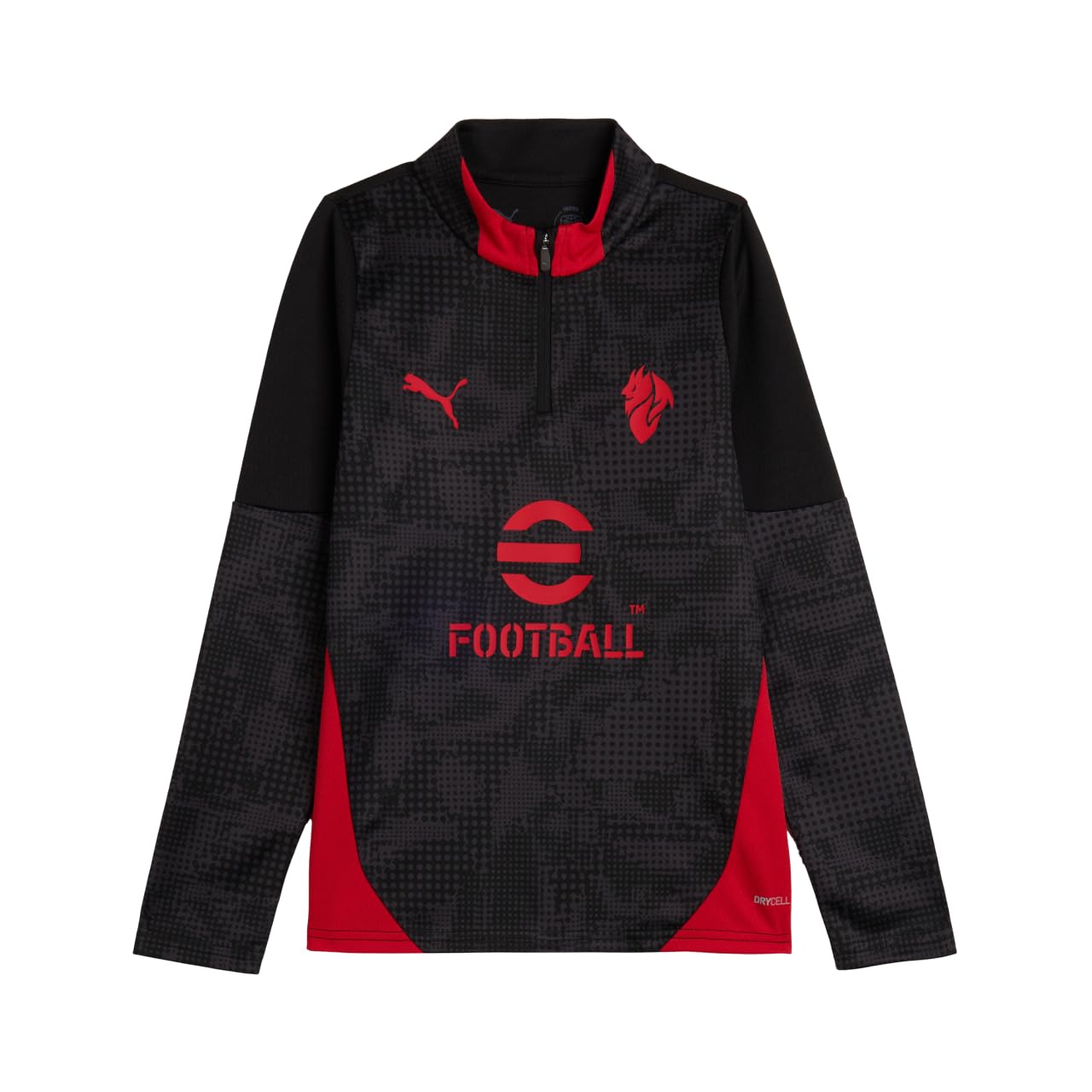 A.C. Milan Maglia Training con Zip 1/4 Bambino Felpa Gara da Allenamento, Stagione 2025/2026, Prodotto Ufficiale Unisex - Bambini e Ragazzi (Pacco da 1)