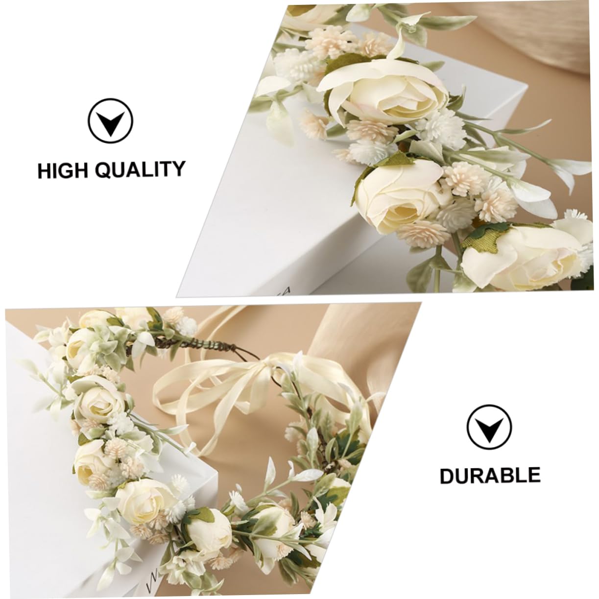 VALICLUD 3stücke Blumenkranz Haarreif Für Hochzeiten Bachelorette-partys Festivals Verstellbares Haarschmuck-accessoire Für Damen Aus Weichem Sanften Farben Einzigartig Und Elegant