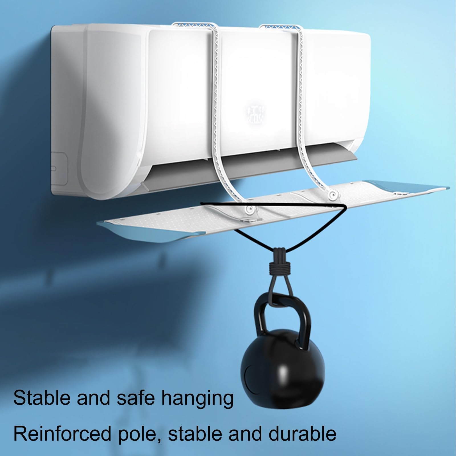 Deflettore Per Condizionatore Universale, Alette Condizionatore, Monoblocco Senza Fori, for Camere Da Letto, Soggiorni, Uffici(White)