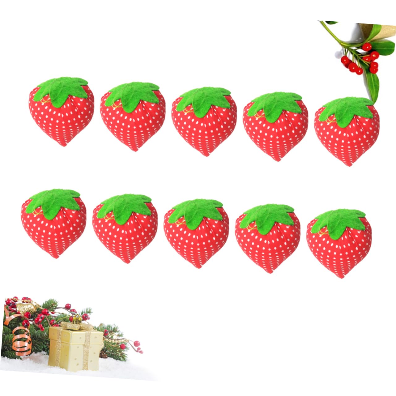 SHINEOFI 20piezas Alfiletero Forma De Fresa De Organizador De Agujas Para Manualidades Herramienta De Costura Para Cestas De Costura y Decoración