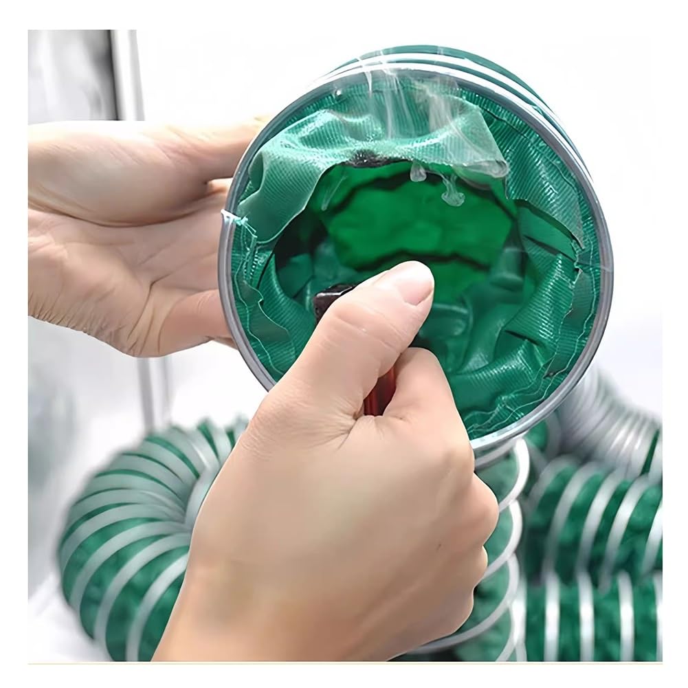 Tubo Flessibile per Condotti, Tubo Flessibile per Condotti Lunghi, Ventilazione Industriale Ignifuga, per HVAC, Sfiato per Asciugatrice, Riscaldamento/raffreddamento(Green/4 m,Diameter-125mm)