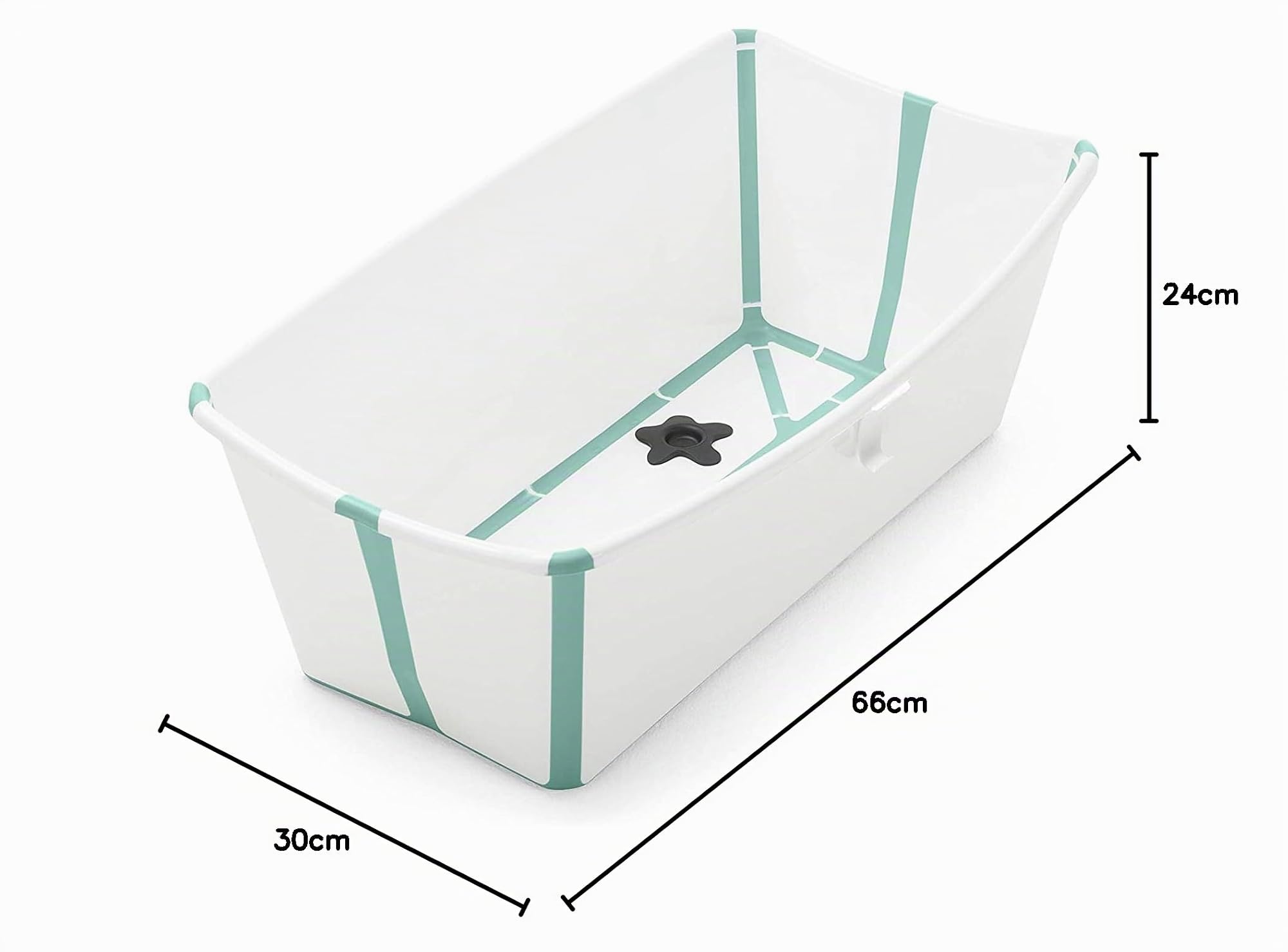 Stokke Flexi Bath (Aqua) con Supporto per neonati - Durevole e Facile da conservare - Comodo da usare a casa o in viaggio - Ideale per neonati fino ai 48 mesi