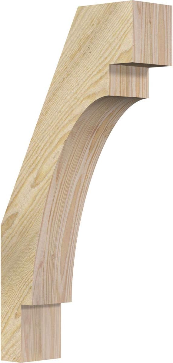 Ekena Millwork BRC04X12X24MRC00RDF 4W x 12D x 24H Merced Rough Sawn Knee Brace, Douglas Fir