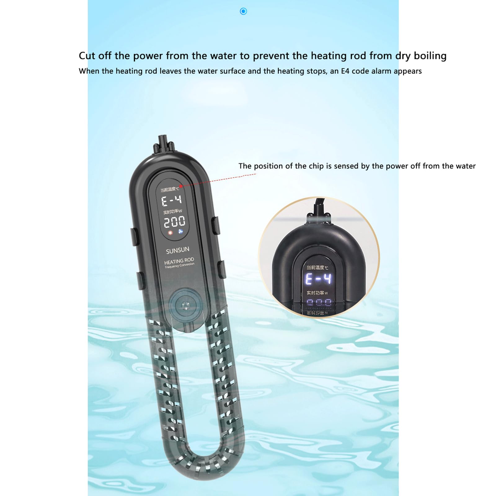 Fish Tank Heizung Rod Automatische Konstante Temperatur Aquarium Heizung Rod Frequenzumwandlung Energieeinsparung,500W