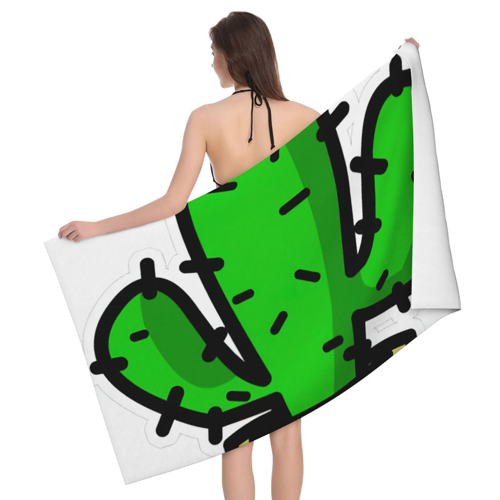 Serviette de bain en microfibre cactus pour le sport et la plage