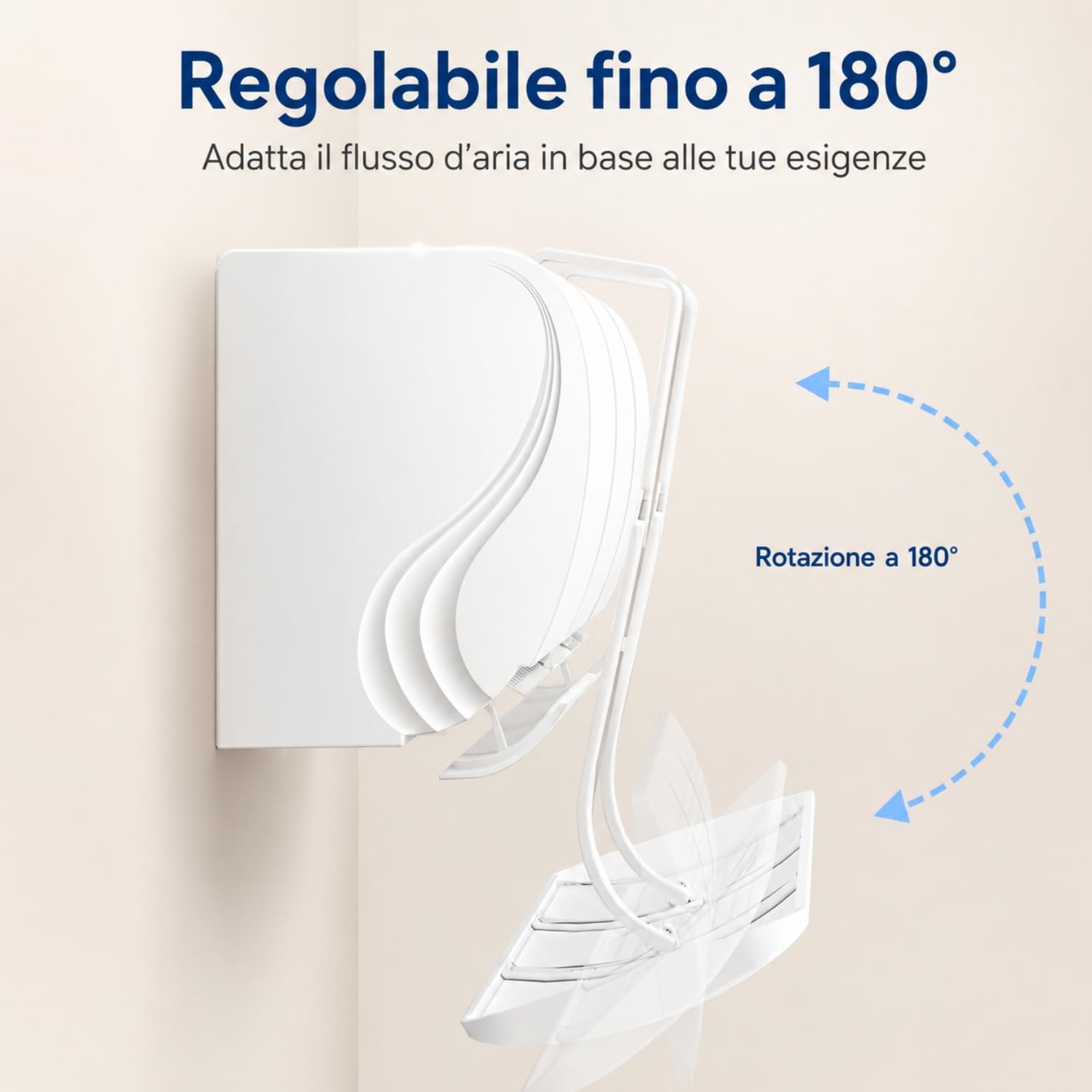 Deflettore Condizionatore, Deviatore Aria Condizionatore Regolabile 85cm in ABS, Deflettore Aria Condizionata Anti Soffiaggio Diretto per Split a Parete, Casa Ufficio Camera Bianco chochoyah