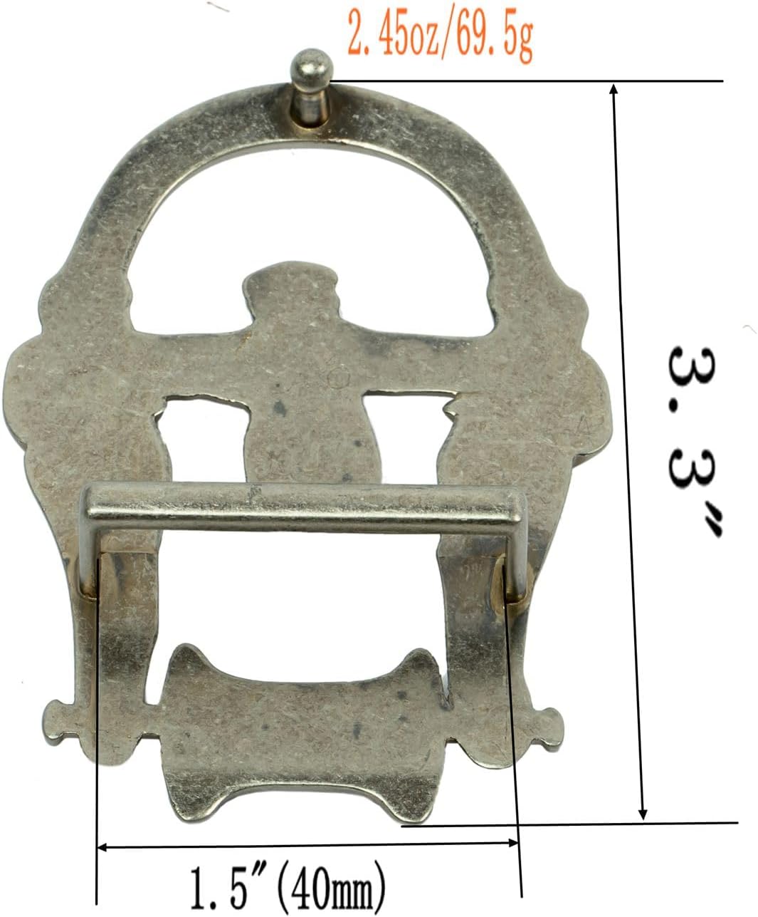 1.5"(38mm-40mm) Belt Buckle Men Western Heavy Duty Belt Buckle image 3