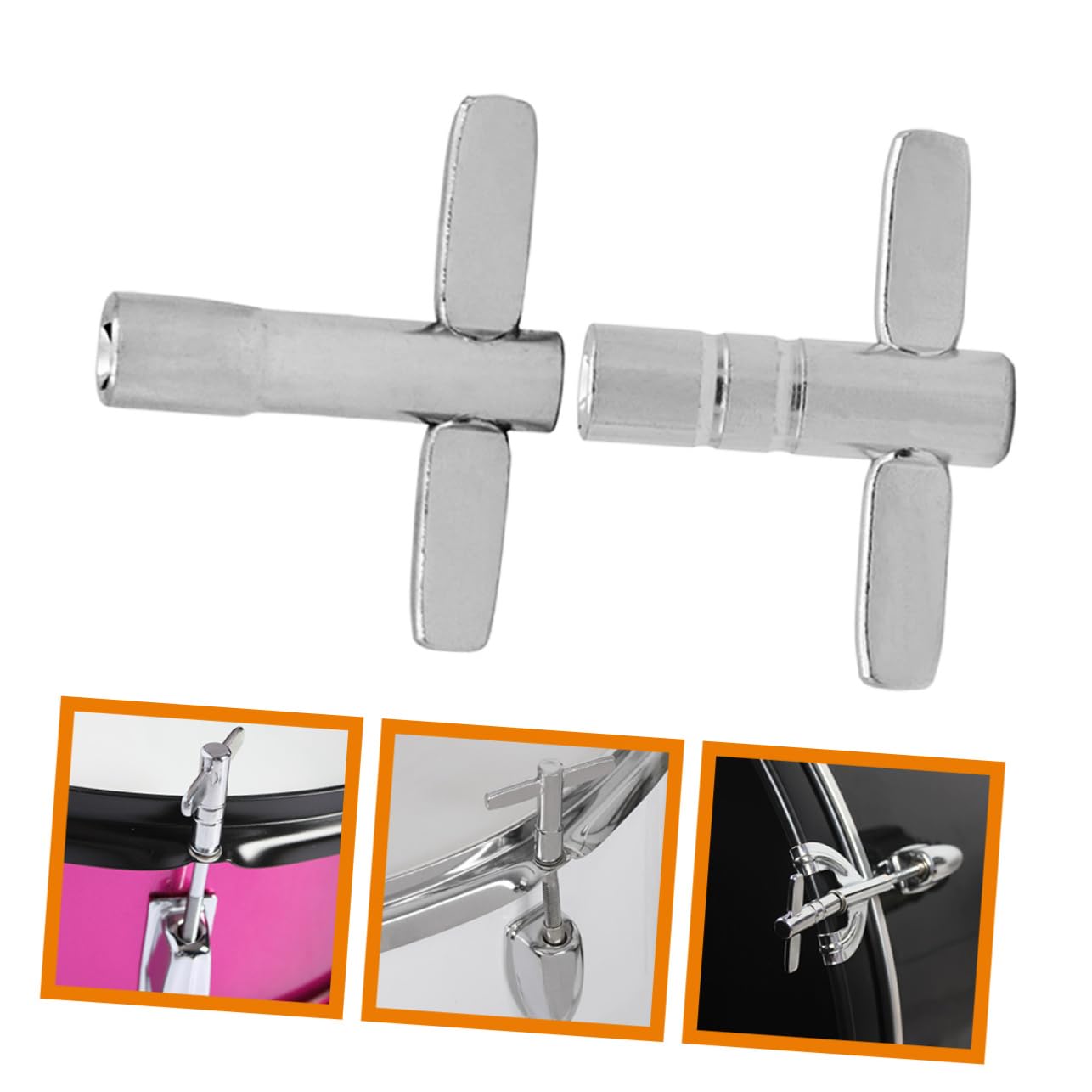 Totority Drum Tuner Key Set Universal Drum Tuning Tool Ergonomic Handle for Comfortable Grip Metal Drum Key Kit Random Style