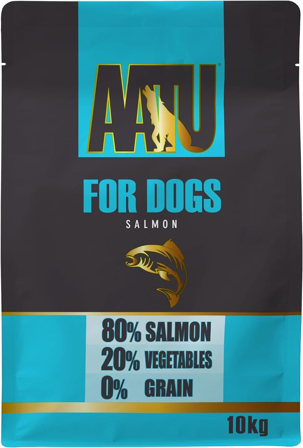AATU 80/20 Complete Dry Dog Food, Salmon 10kg - Dry Food Alternative to Raw Feeding, High Protein. No Nasties, No Fillers.
