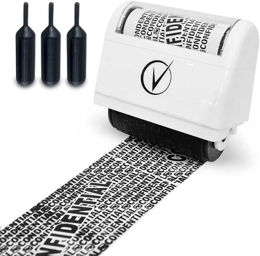 Vantamo Identity Theft Protection Roller Stamp for Hiding Sensitive Information