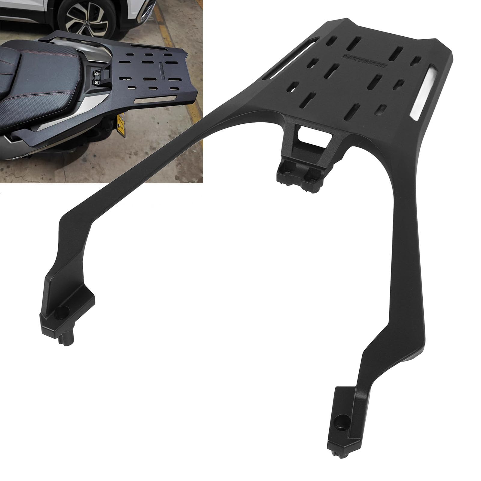 Bastidor trasero de aluminio de alta resistencia para motocicleta, soporte de equipaje de repuesto para moto, estante trasero de equipaje, estante de carga para motocicleta