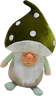 Seasonal Christmas Gnome Figurine Handmade Mushroom Head Gnome Display Ornament for Decoration