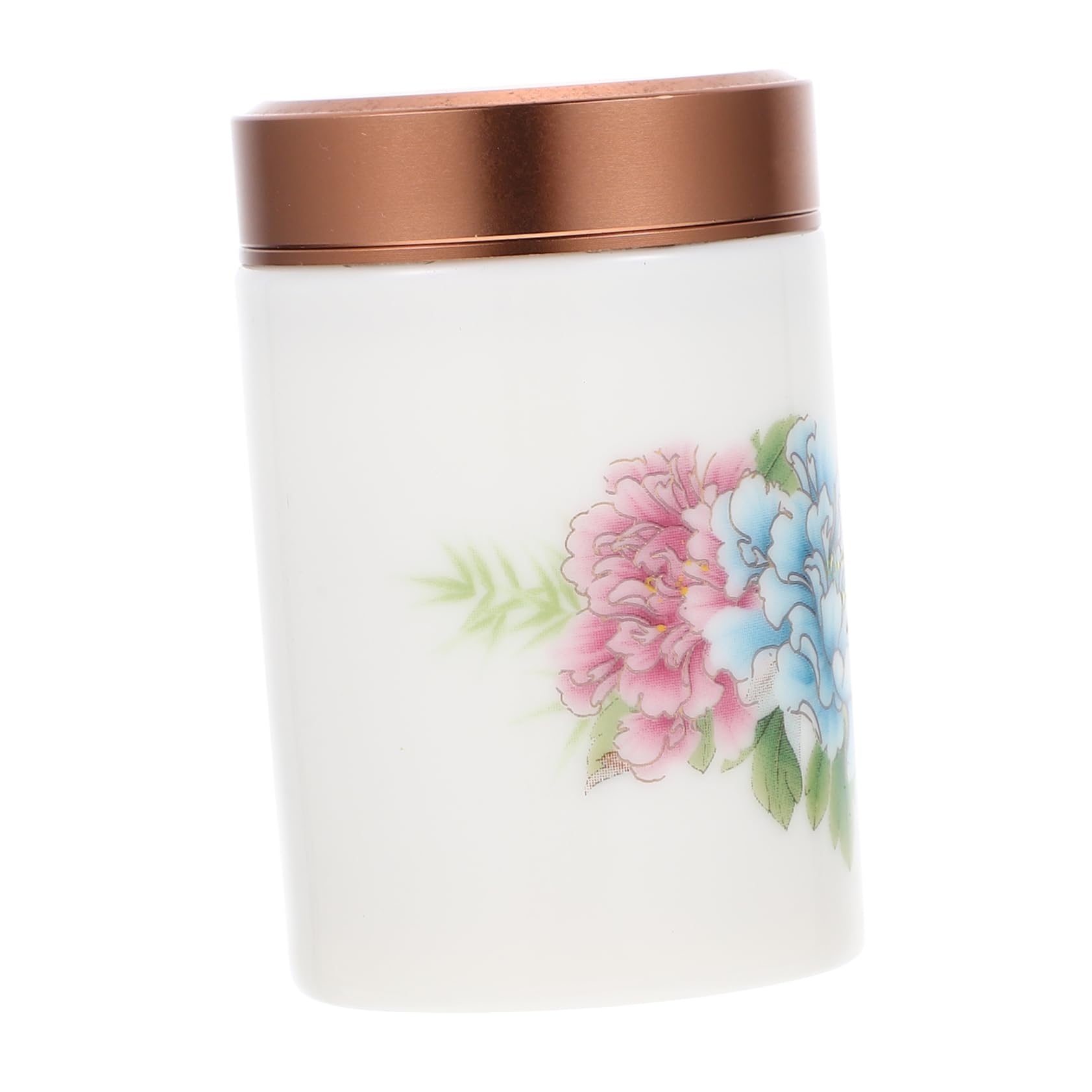 XYIANG 4pcs Enamel Tea Enamel Canister Chinese Food Containers Coffee Storage Jar Tea Holder Ceramic Airtight Lid Canister Containers for Food Mini Tea Leaf Jar Sealing Cap Ceramics