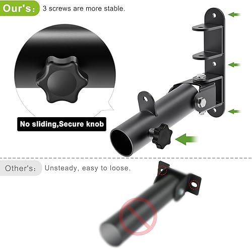 Miniatura 3 de Kipika Accesorio de montaje en pared para barras olímpicas de 2 pulgadas, plataforma de fila de barra en T resistente con giratorio, ideal para