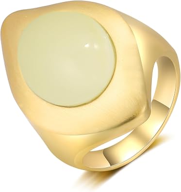 Chunky Rings for Women, Vintage Stone Statement Band Rings Metal Rings Cocktail Costume Jewelry Gifts