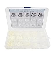 Vista 8 de Juego surtido de tornillos métricos M2 M2.5 M3 M4 M5 de nylon Phillips de cabeza plana (negro)