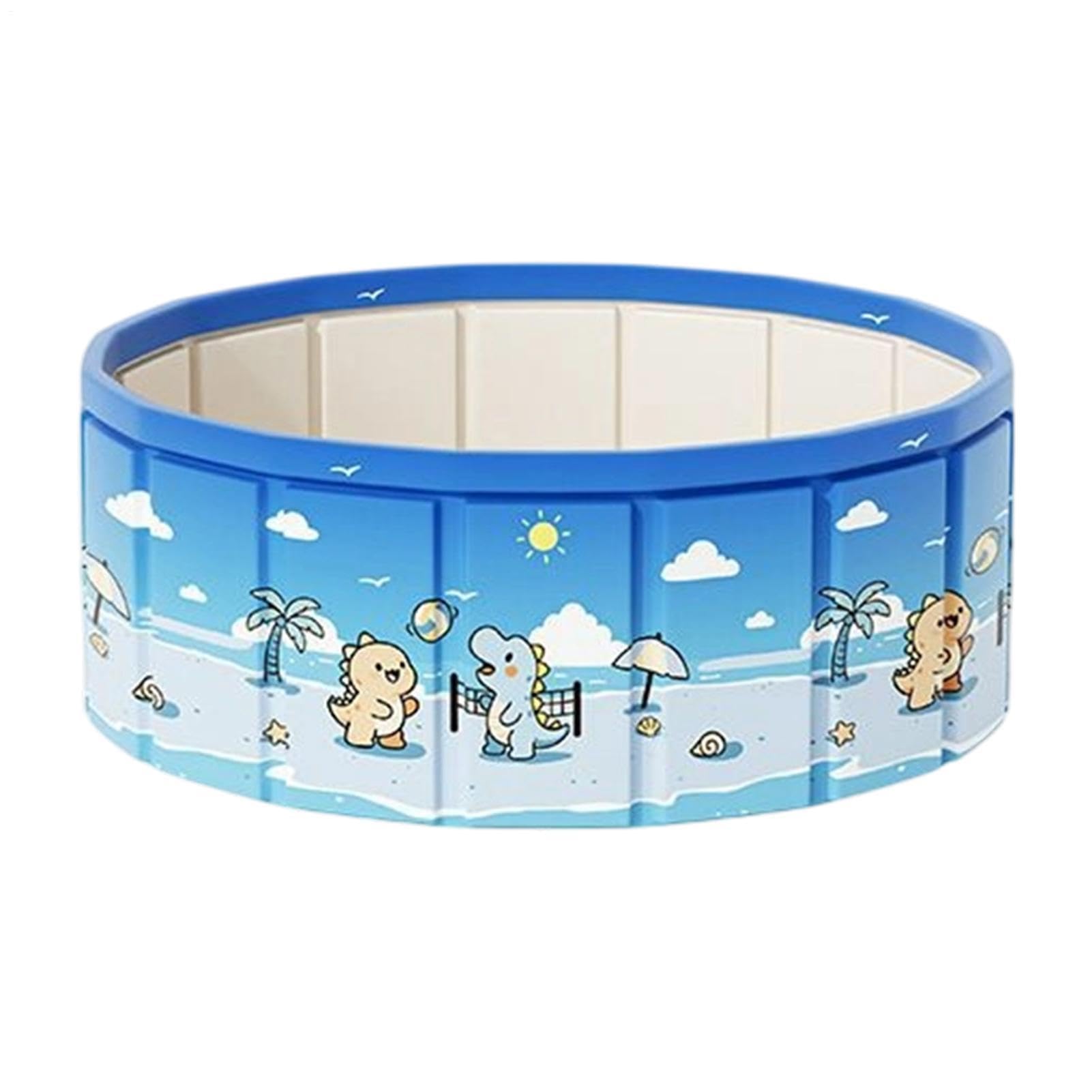 Folding Pool | Outdoor Water Play Games with Drain Pipe,Non-Skid Dog Pool,for Summer Patio Beach Lake Park Home Garden Vacation