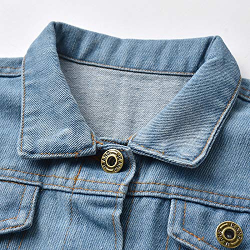 Betadog Kids Denim Jackets Boys Girls Clothes Jeans Jacket | Boys Girls Fashion, Toddler Clothes (4-Blue, 4-5 Years)4