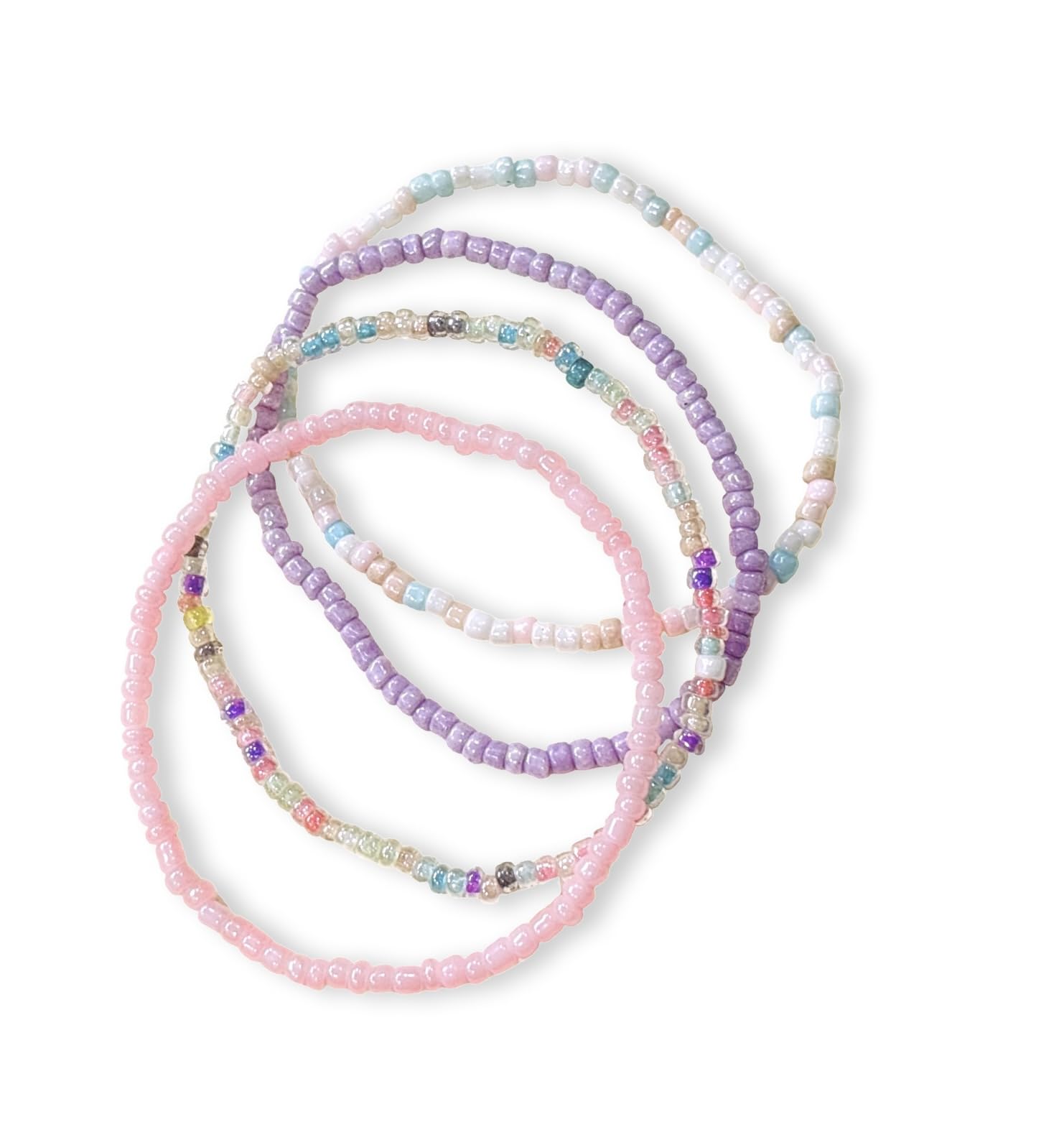 4 pieces Pastel Beaded Bracelet Set for Women & Girls | Handmade Elastic Seed Bead Bracelets | Cute Stackable Multicolor Jewelry | Minimal Aesthetic Everyday Accessories | Y2K Jewellery | Pinterest Bracelets-image-38