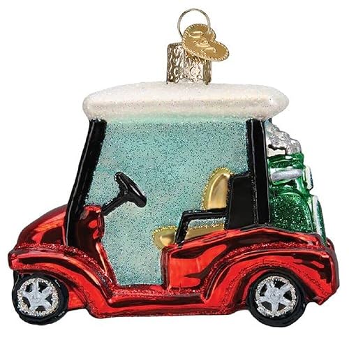Old World Christmas Golf Cart Glass Blown Ornament for Christmas