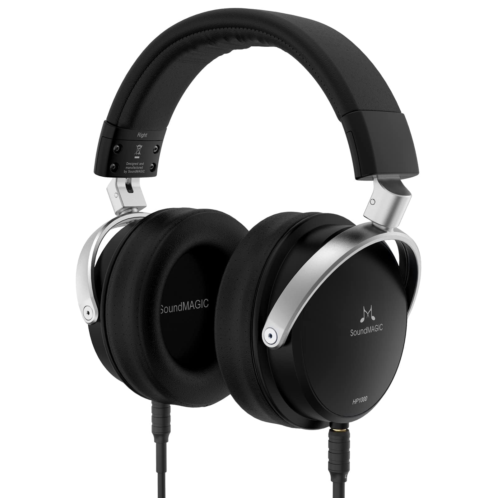 SoundMAGIC HP1000 Cuffie Circumaurali con Filo Auricolari Over Ear Professionali Premium Suono HiFi Isolamento Acustico Ampia Colonna Sonora per Musicisti e Audiofili con Cavo Staccabile | Sigillo closed-back immersivo, audio Hi-Res dettagliato, imbottitu