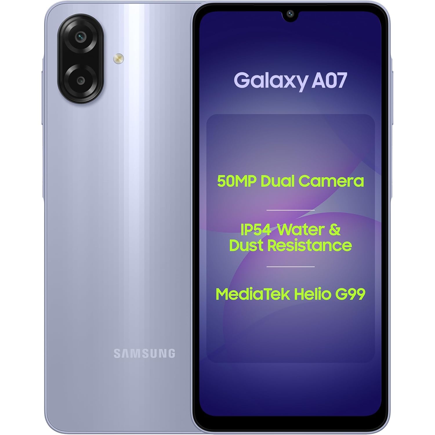 Samsung Galaxy A07 4GB RAM 64GB LTE 新品 Samsung Galaxy A07 LTE (Light Violet, 4GB RAM, 64GB Storage
