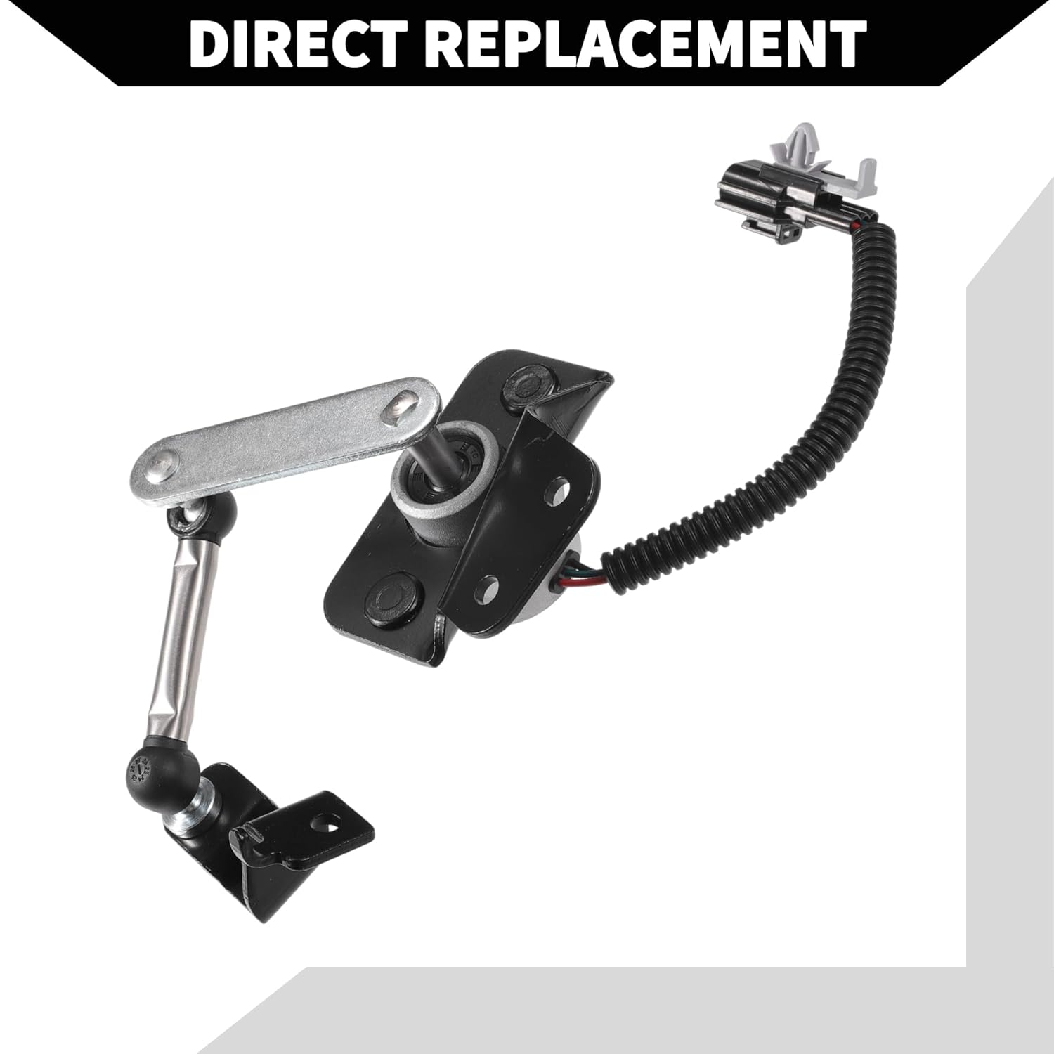 No.538207S600 Suspension Ride Height Level Sensor for Nissan Armada 2005-2015 / Rear Left Right Headlight Level Sensor/Durable Metal / 1 Pcs Black