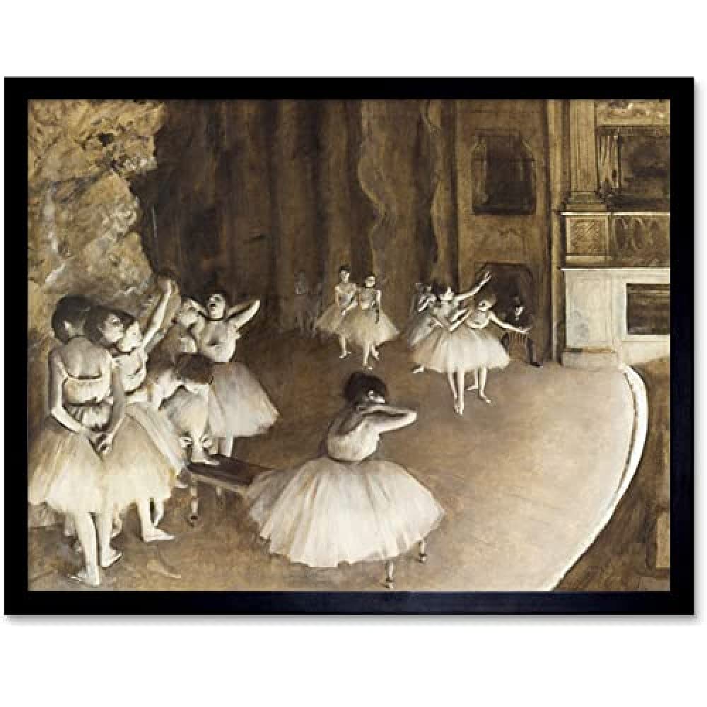 Edgar Degas Ballet Rehearsal On Stage Unframed Wall Art Print Poster Home Decor Premium
