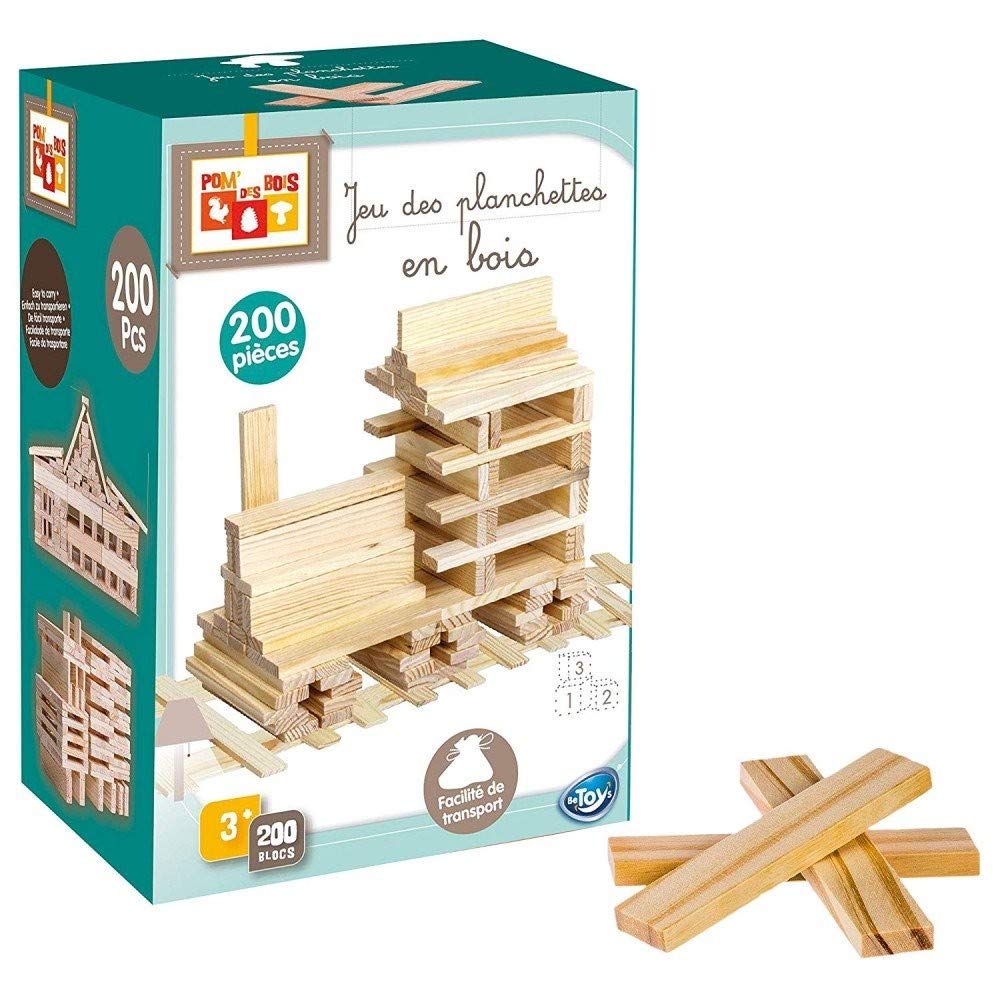 Betoys 114059 Wooden Boards Set of 200