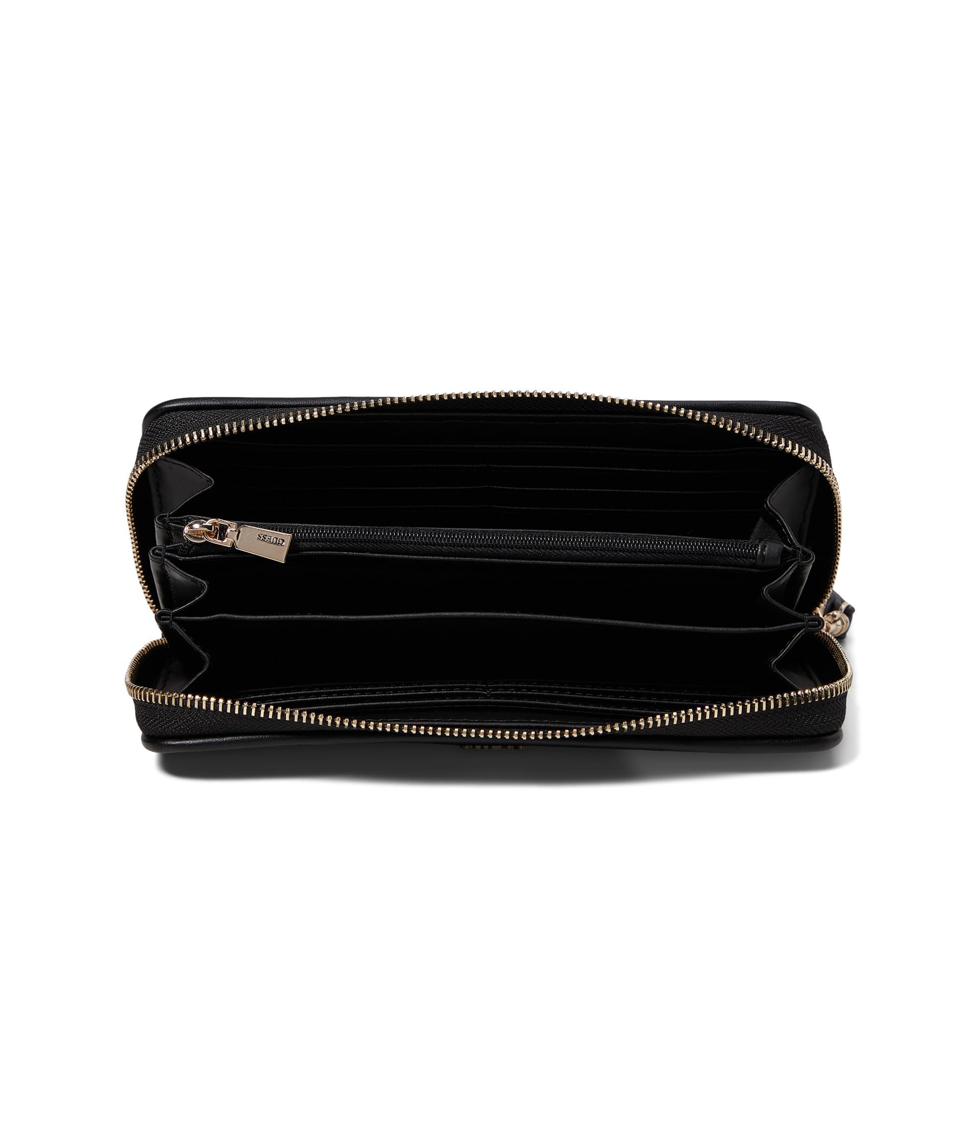 Guess Etel Large Zip Around Wallet, Black
