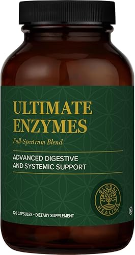 Global Healing Veganzyme - Suplemento esencial de enzimas sistémicas y digestivas para una digestión pura y saludable refuerzo del sistema