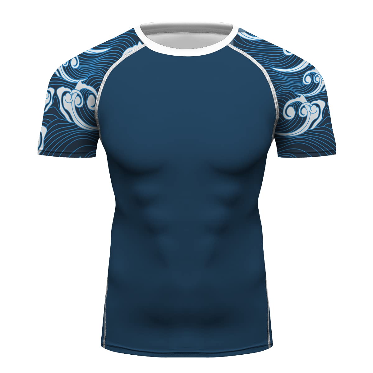 Custom Mens Tshirt Add Your Design Text Short Sleeve Compression Top