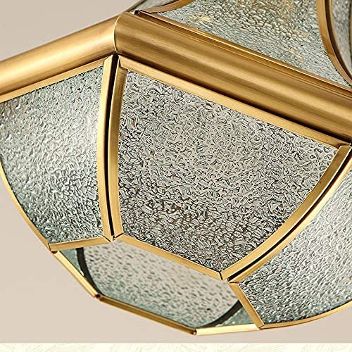 Lámpara colgante de cristal y bronce E27 estilo retro loft 6