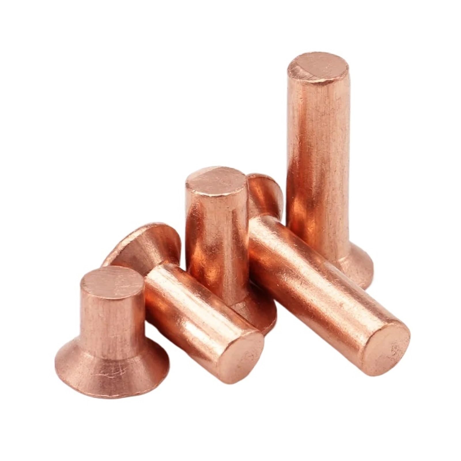 Weitingkkk 10Mm Solid Aluminium Countersunk Head Rivets, Gb869 Din661 Copper Countersunk Head Solid Rivets Golden Multiple Sizes Pack Of 90 Pieces(,M5(2Pcs))