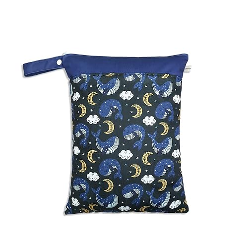 Miniatura 3 de KKTAPOS Bolsas húmedas y secas para pañales de tela para bebé bolsas de viaje impermeables reutilizables lavables bolsa de gimnasio piscina