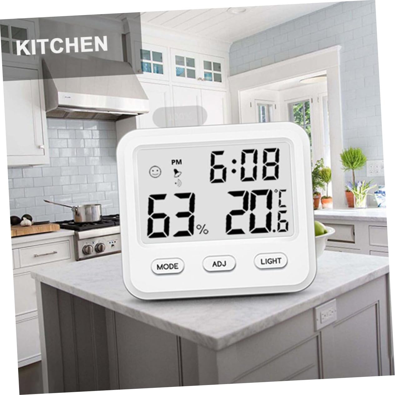 BESPORTBLE 3 Stücke Innen Mit Uhr Hygrometer Baby Home Büro Keine Batterie Weiß Präzise Temp Feuchtigkeit