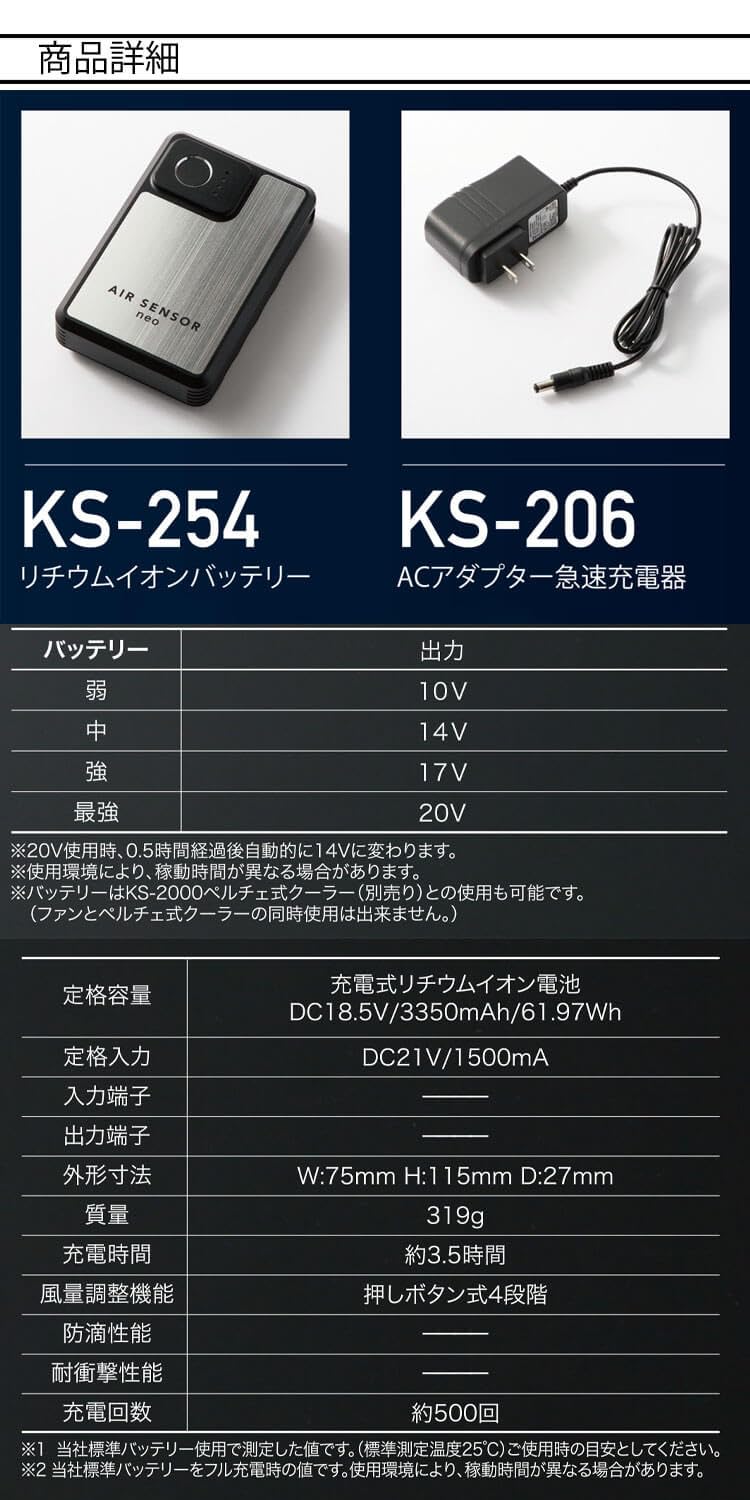 Amazon.co.jp: [クロダルマ] エアセンサーネオ 20V ファン バッテリー