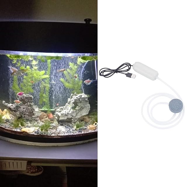 Foto 6 de 7 de Bomba De Aire De Mini Acuario Bomba De Oxígeno Bomba De Oxígeno Ultra Silenciosa Bomba De Oxígeno…