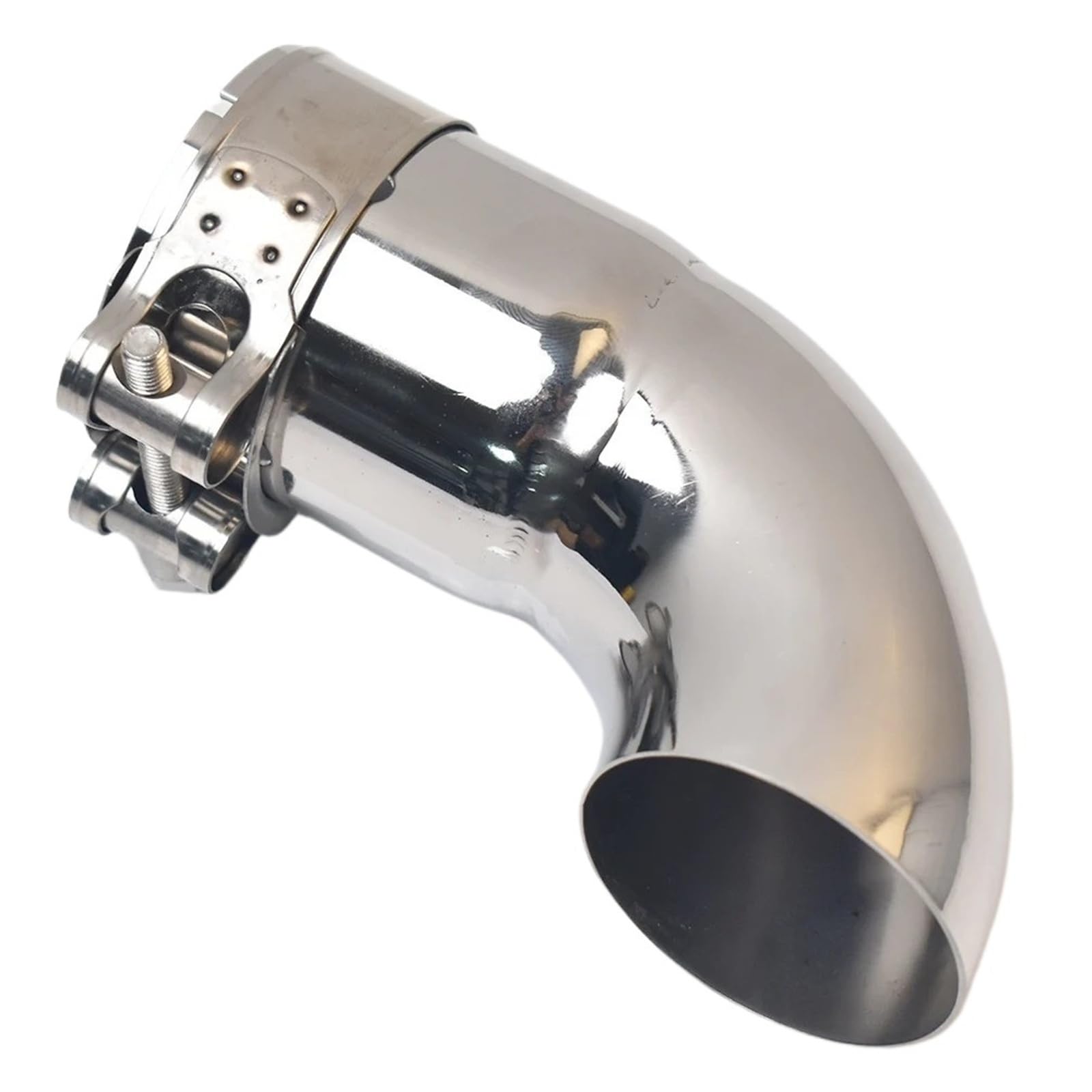 Tuyau d'échappement Silencieux D'échappement Universel Coudé Pour Voiture(57MM)