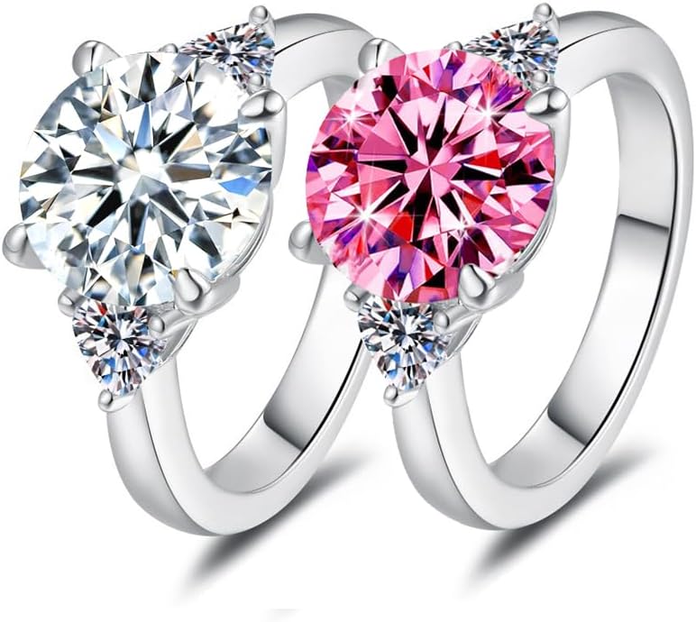 Super Flash Big Moissanite Ring Women Jewelry 5ct 11MM Color Moissanite Laboratory Diamonds S925 Silver Bands Jewelry